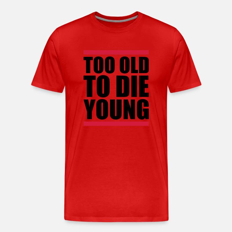 Too old Design - Männer Premium Bio T-Shirt - Rot