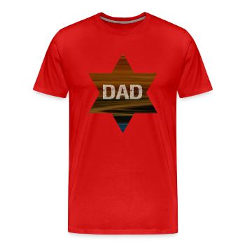 dad - Men's Premium Organic T-Shirt - red - Front - Damien (186cm)