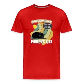 Le chat de Pavlov échec peu connu Psychologie drôle - T-shirt bio Premium Homme - rouge - Devant - Damien (186cm)
