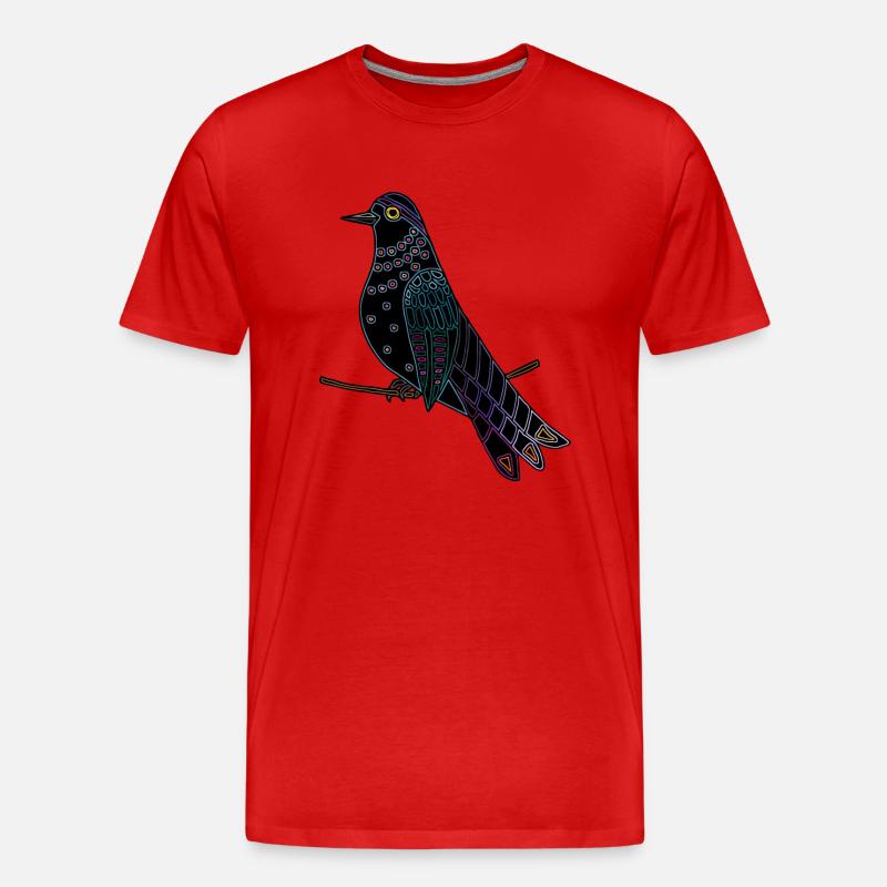 Vogel - Männer Premium Bio T-Shirt - Rot