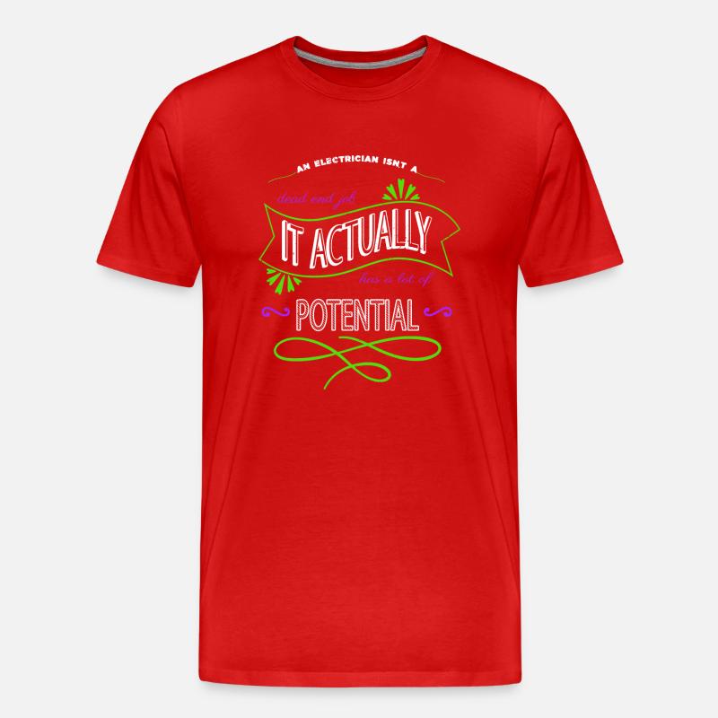 happy bday electrical engineering - Männer Premium Bio T-Shirt - Rot