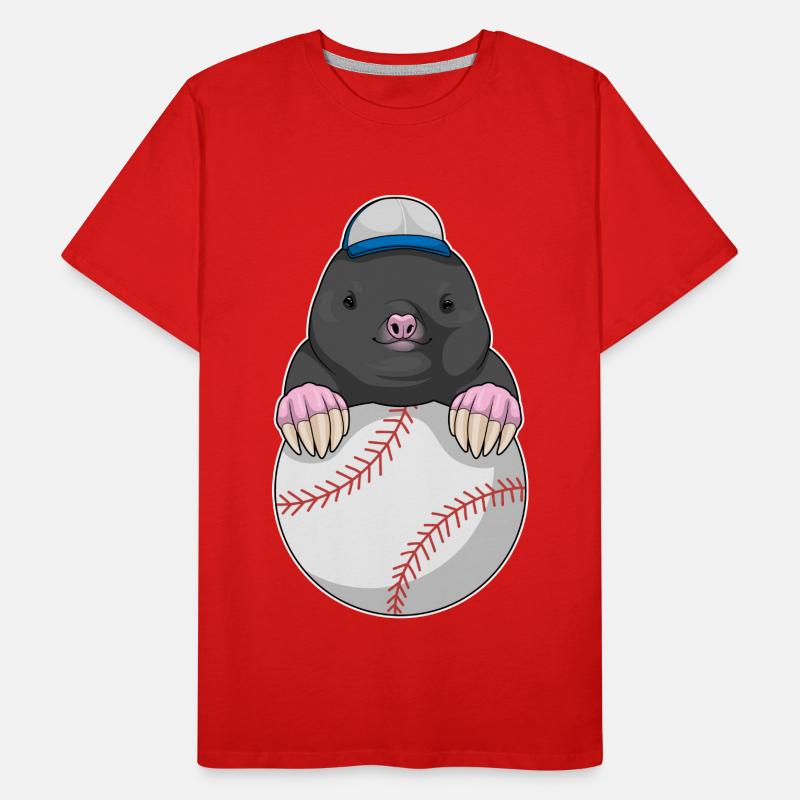 Maulwurf Cap Baseball Männer Premium Bio T-Shirt