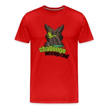 Alpiniste mousqueton d’escalade corde alpine - T-shirt bio Premium Homme - rouge - Devant - Damien (186cm)