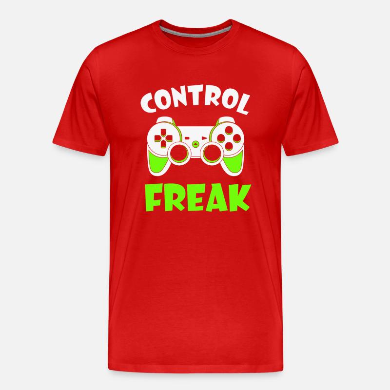 Control Freak - Männer Premium Bio T-Shirt - Rot