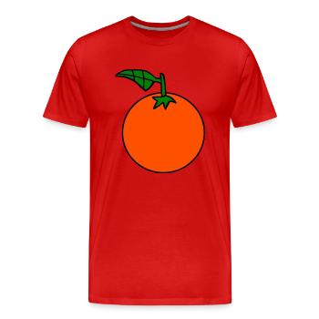 Orange - T-shirt bio Premium Homme - rouge - Devant - Damien (186cm)