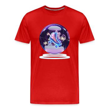 Boule à neige - T-shirt bio Premium Homme - rouge - Devant - Damien (186cm)