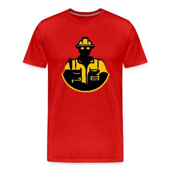 Meilleur travailleur de la construction - T-shirt bio Premium Homme - rouge - Devant - Damien (186cm)