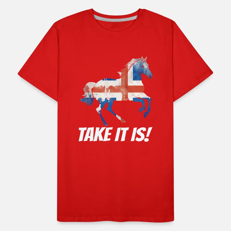 Take It Is! Islanpferd Isländer Spruch T-shirt Männer Premium Bio T-Shirt