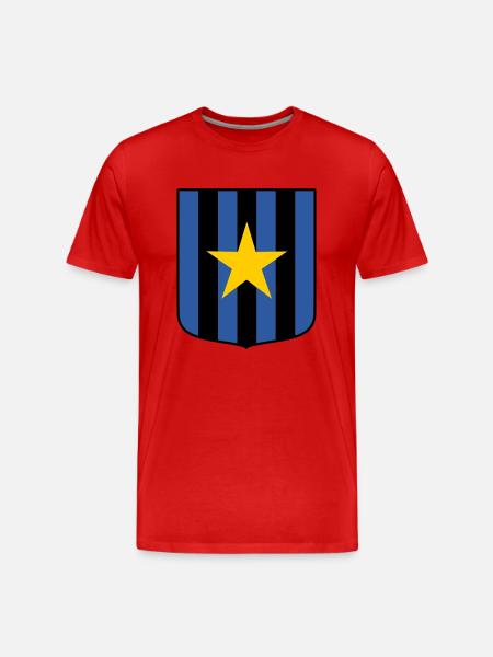 Dunkelblau - Männer Premium Bio T-Shirt - Rot