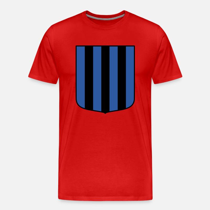 Dunkelblau - Männer Premium Bio T-Shirt - Rot
