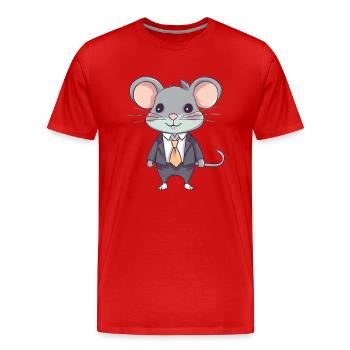 Suave Mouse - Men's Premium Organic T-Shirt - red - Front - Damien (186cm)