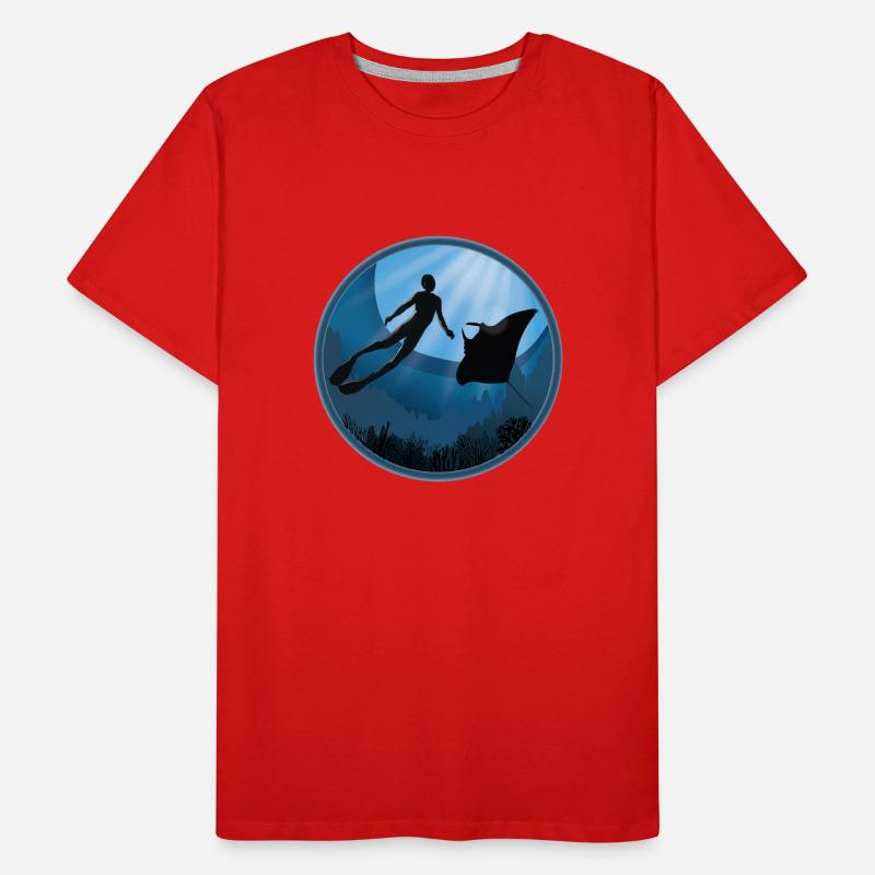Tauchen mit Mantarochen Männer Premium Bio T-Shirt