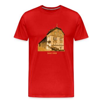 Bad Orb, Gradierwerk Main, Kinzig, Hessen - Men's Premium Organic T-Shirt - red - Front - Damien (186cm)