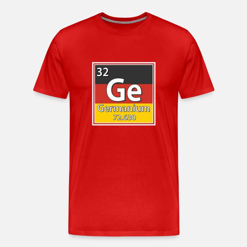 Periodensystem der Germanium-Elemente - Männer Premium Bio T-Shirt - Rot