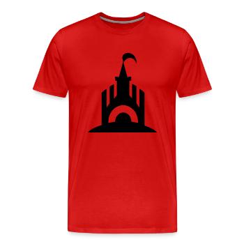 Schloß - Männer Premium Bio T-Shirt - Rot - Vorne - Damien (186cm)