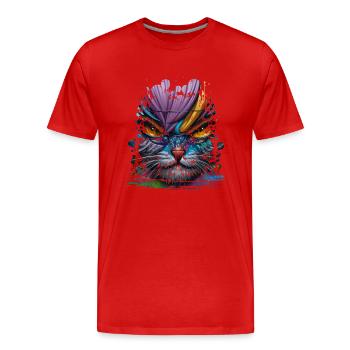 graffiti street art spray couleurs cool artiste rétro - T-shirt bio Premium Homme - rouge - Devant - Damien (186cm)
