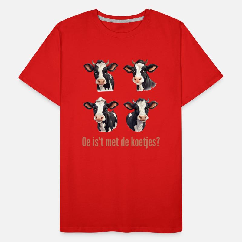 Oh, qu’est-ce que c’est que ce bavardage ? Chemises en dialecte vaches T-shirt bio Premium Homme