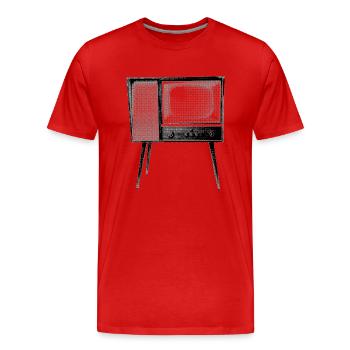 Vintage Televisions - Men's Premium Organic T-Shirt - red - Front - Damien (186cm)