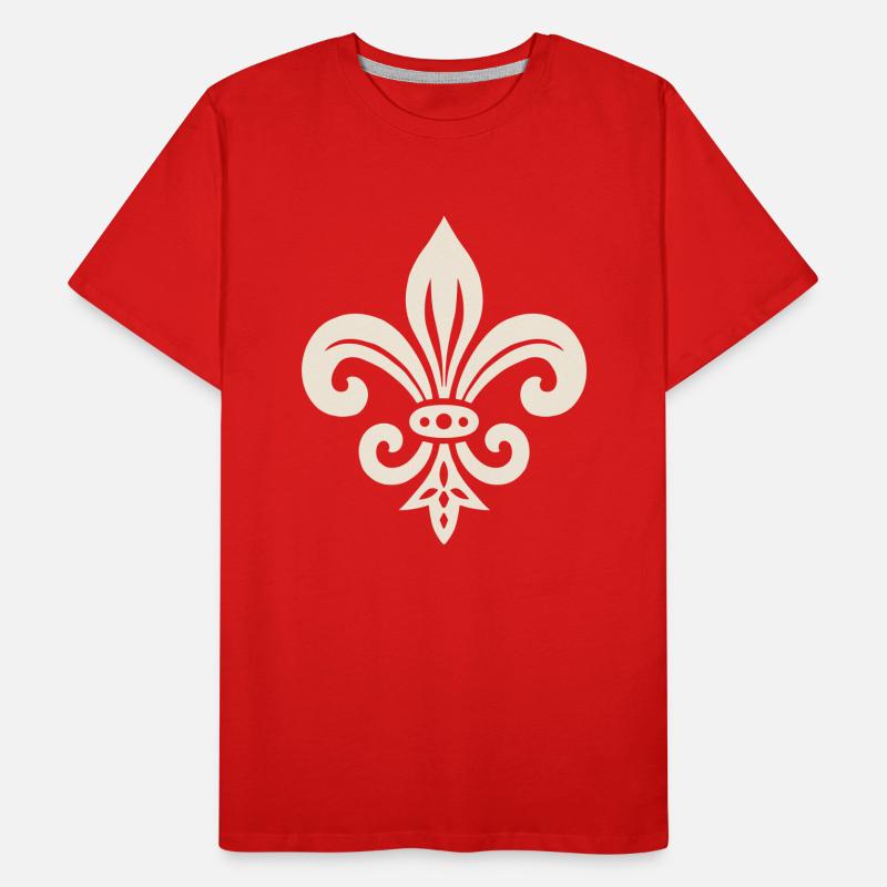 Schlichtes Fleur de lis Design Männer Premium Bio T-Shirt