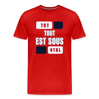 ALLES IM GRIFF - Männer Premium Bio T-Shirt - Rot - Vorne - Damien (186cm)