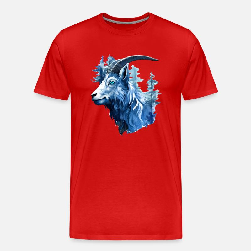 Ziege - Männer Premium Bio T-Shirt - Rot