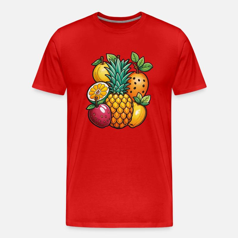 Früchtchen - Männer Premium Bio T-Shirt - Rot