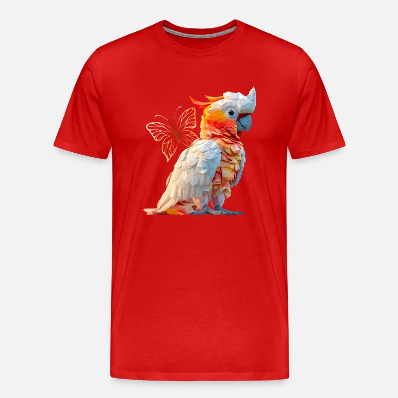 Kakadu - Männer Premium Bio T-Shirt - Rot