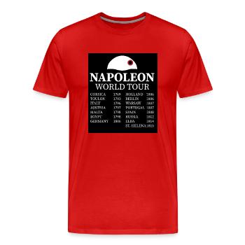 Napoleon Bonaparte World Tour - Men's Premium Organic T-Shirt - red - Front - Damien (186cm)