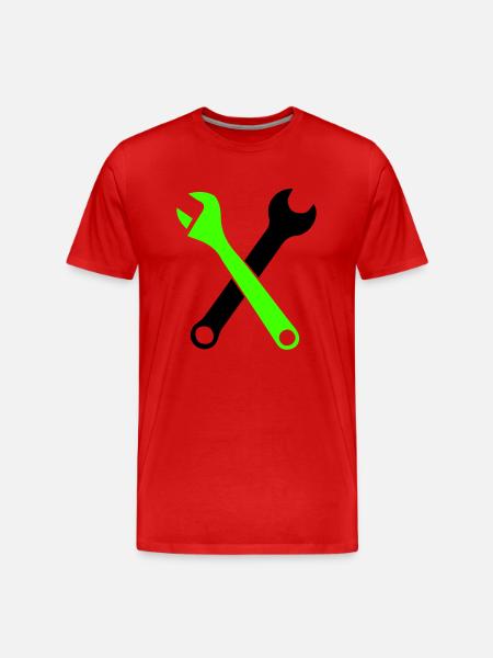 Tool Wrench 1 - Men's Premium Organic T-Shirt - red