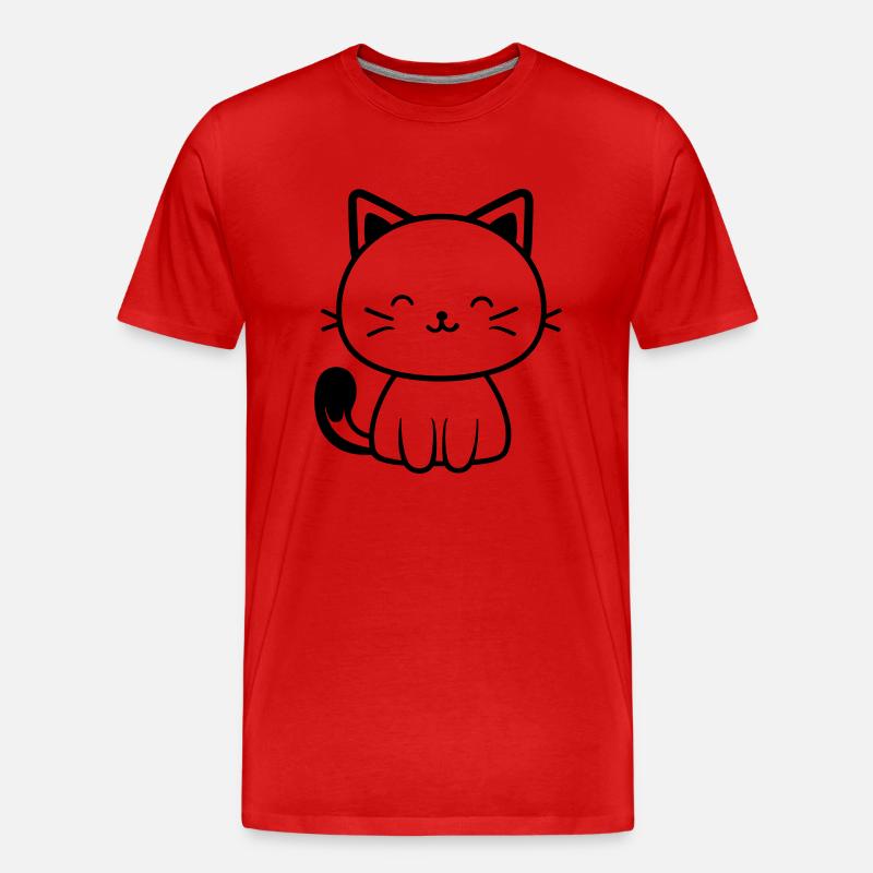Kätzchen - Männer Premium Bio T-Shirt - Rot