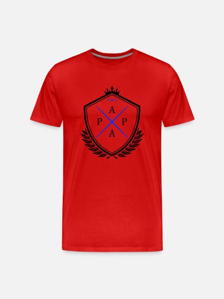 dad crest dad - Men's Premium Organic T-Shirt - red