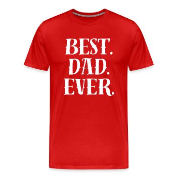 Déclaration du meilleur papa - T-shirt bio Premium Homme - rouge - Devant - Damien (186cm)