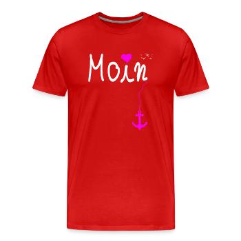 Moin T-Shirt Ancre Mer du Nord Mer du Nord Mer Baltique - T-shirt bio Premium Homme - rouge - Devant - Damien (186cm)