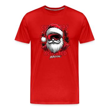 Weihnachtsmann mit Skibrille - Christmas Mode - Männer Premium Bio T-Shirt - Rot - Vorne - Damien (186cm)
