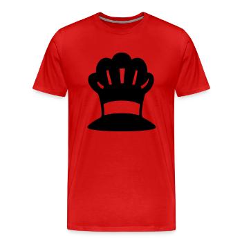Chef de cuisine - Men's Premium Organic T-Shirt - red - Front - Damien (186cm)