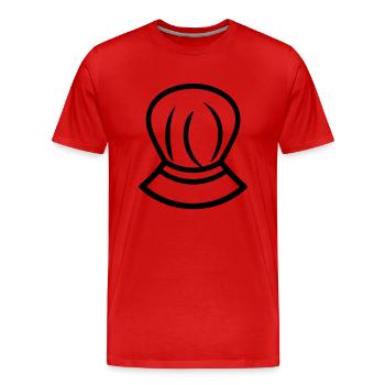 Chef de cuisine - Men's Premium Organic T-Shirt - red - Front - Damien (186cm)