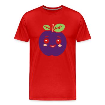 Prune - T-shirt bio Premium Homme - rouge - Devant - Damien (186cm)