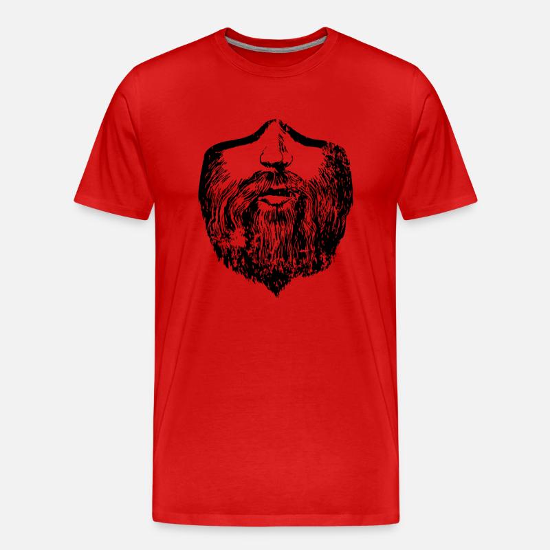 Bart - Männer Premium Bio T-Shirt - Rot