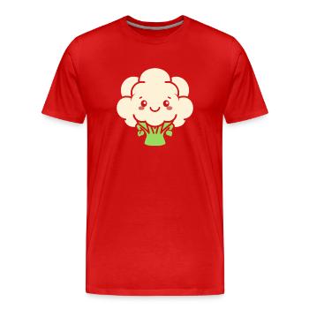Chou-fleur - T-shirt bio Premium Homme - rouge - Devant - Damien (186cm)