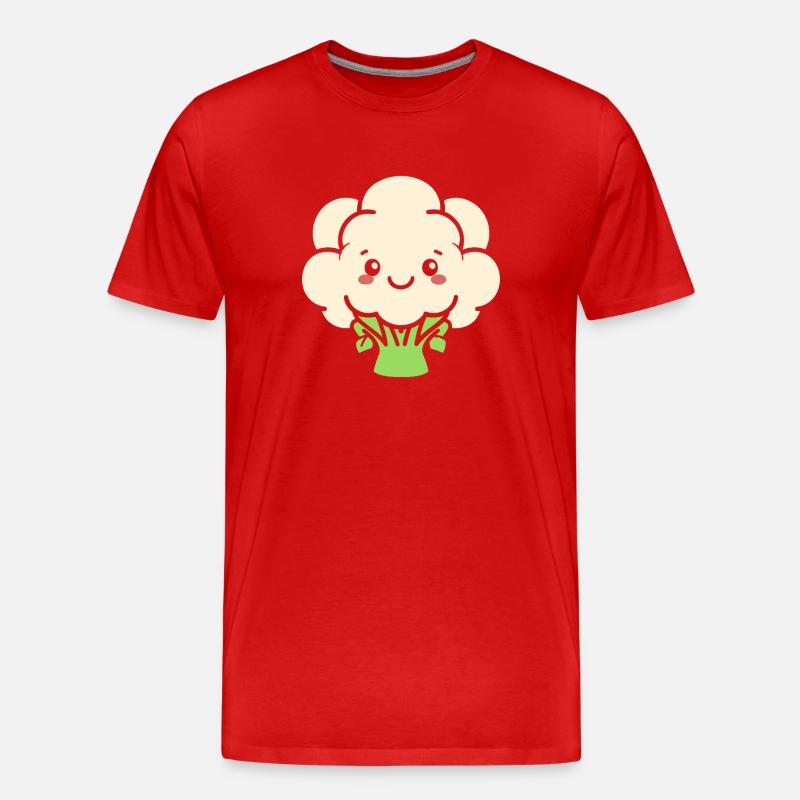 Blumenkohl - Männer Premium Bio T-Shirt - Rot