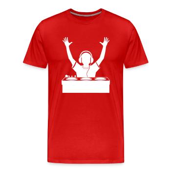 DJ Disc Jockey Festival Party - T-shirt bio Premium Homme - rouge - Devant - Damien (186cm)