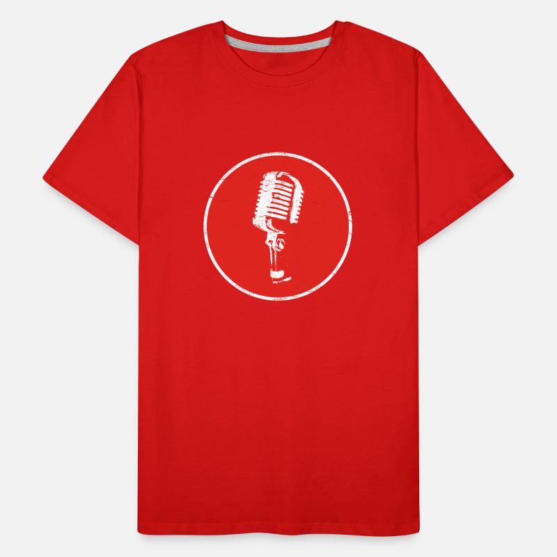 Geschenk MIKROFON MICROFON MIC Männer Premium Bio T-Shirt