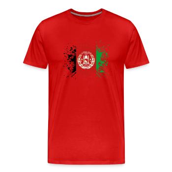 racines pays d'origine racines amour Afghanistan png - T-shirt bio Premium Homme - rouge - Devant - Damien (186cm)