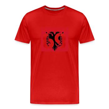 Albanien Fussball verein team party em wm 69 - Männer Premium Bio T-Shirt - Rot - Vorne - Damien (186cm)