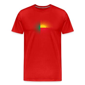 Heimatliebe heimat sonne schein flagge stolz Benin - Männer Premium Bio T-Shirt - Rot - Vorne - Damien (186cm)