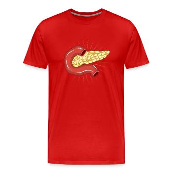 Pancréas pancréas des diabétiques Duiabetes - T-shirt bio Premium Homme - rouge - Devant - Damien (186cm)