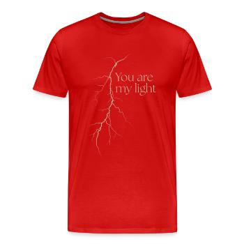 You are my light - T-shirt bio Premium Homme - rouge - Devant - Damien (186cm)
