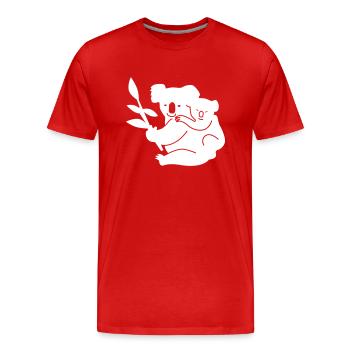 koala - Männer Premium Bio T-Shirt - Rot - Vorne - Damien (186cm)