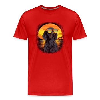 beagle lover gift beagle father gift idea - Männer Premium Bio T-Shirt - Rot - Vorne - Damien (186cm)