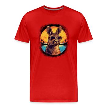 Renard Écureuil Assortiment Animal Liberation - T-shirt bio Premium Homme - rouge - Devant - Damien (186cm)